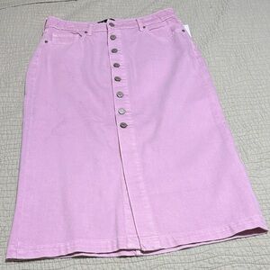 NWT GAP Light Pink Button-Front Pencil Skirt